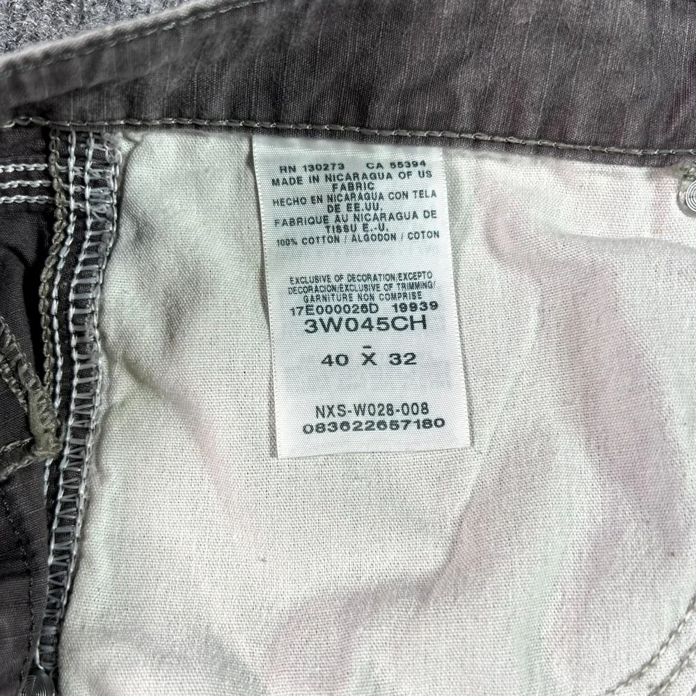 Wrangler Riggs Workwear Technician Pants Men 40x32 Gray Ripstop Straight Utility
